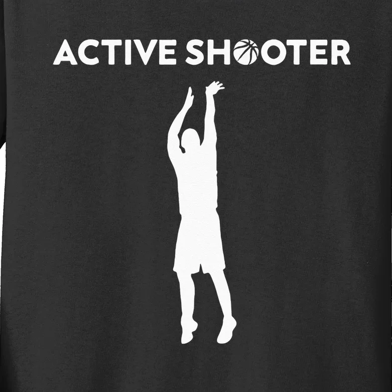 Basketball Player Active Shooter Basketball Lovers Men Women Kids Long Sleeve Shirt