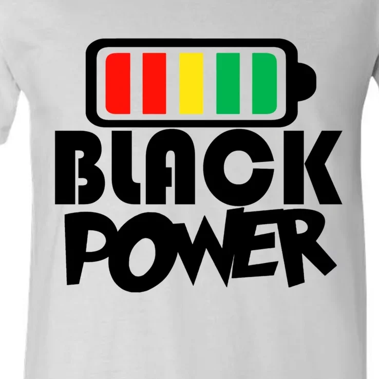 Black Power Afro American Melanin Black Lives Matter Gift V-Neck T-Shirt