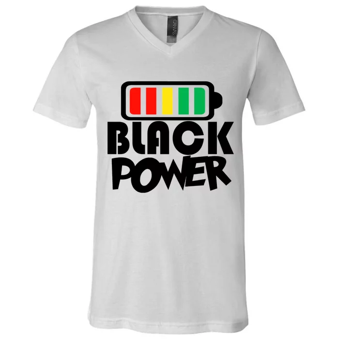 Black Power Afro American Melanin Black Lives Matter Gift V-Neck T-Shirt