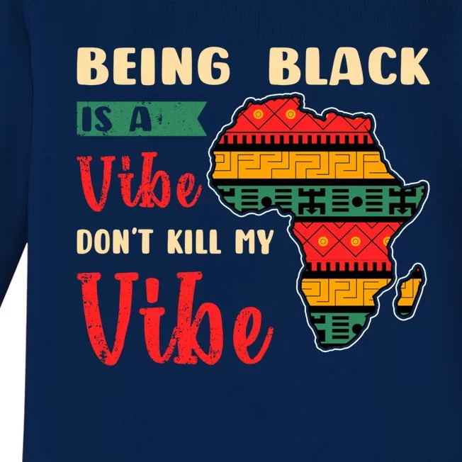 Black Pride African Culture Black History Month Vibe Gift Baby Long Sleeve Bodysuit