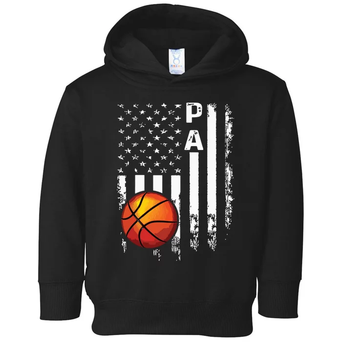 Basketball Pa American Flag Vintage Christmas Xmas Toddler Hoodie