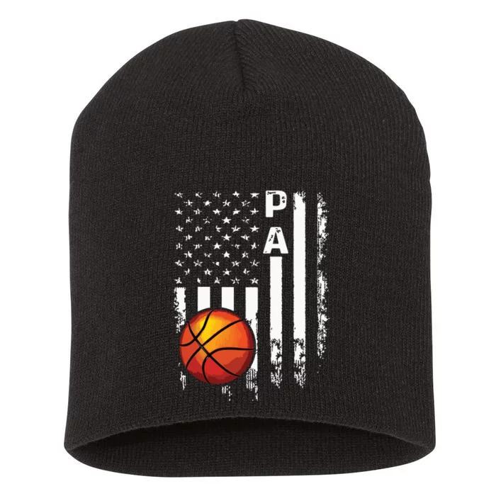 Basketball Pa American Flag Vintage Christmas Xmas Short Acrylic Beanie