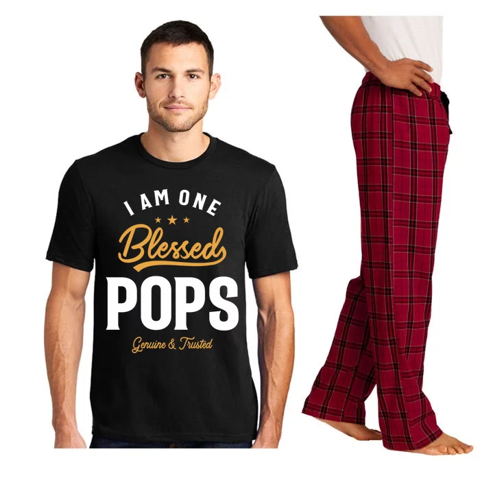 Blessed Pops A Dad Grandpas Pride Dad Grandpa Cool Gift Pajama Set