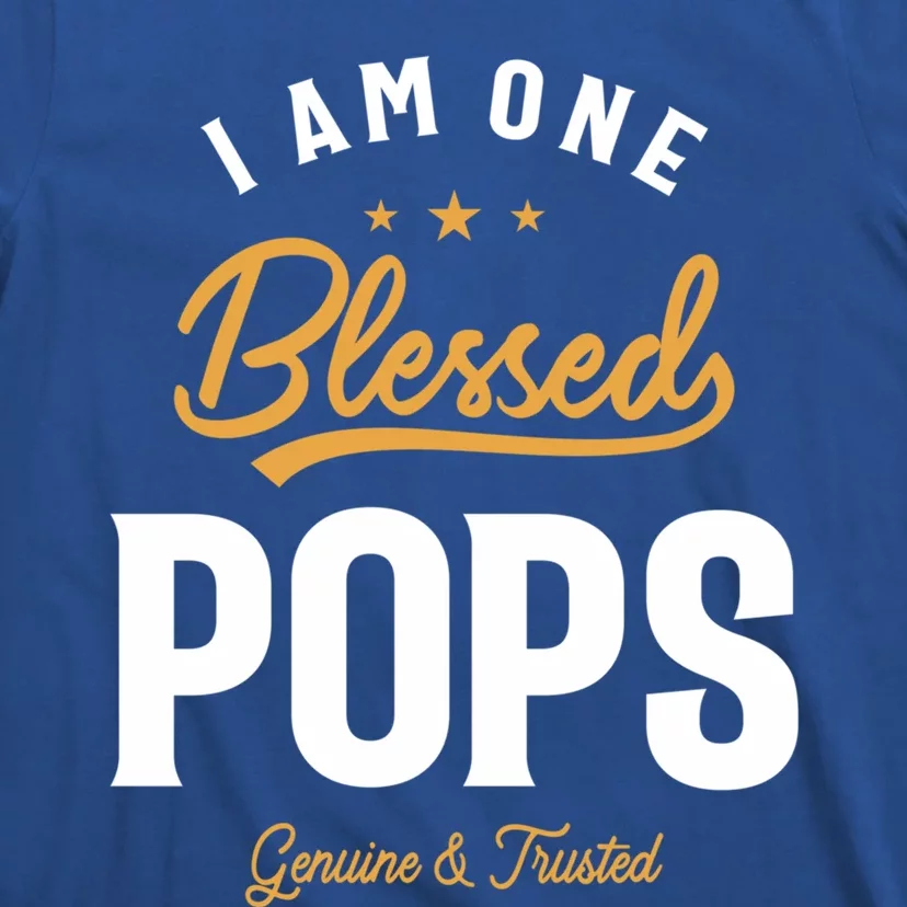 Blessed Pops A Dad Grandpas Pride Dad Grandpa Cool Gift T-Shirt