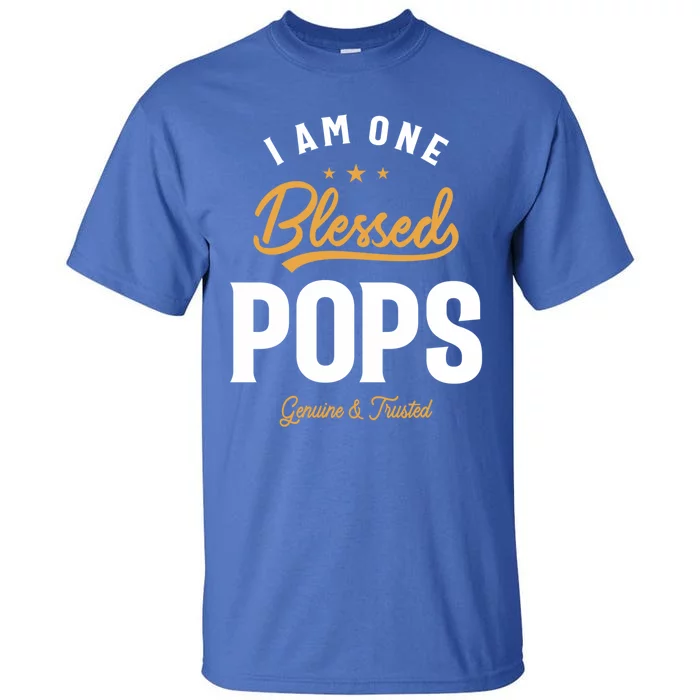 Blessed Pops A Dad Grandpas Pride Dad Grandpa Cool Gift Tall T-Shirt