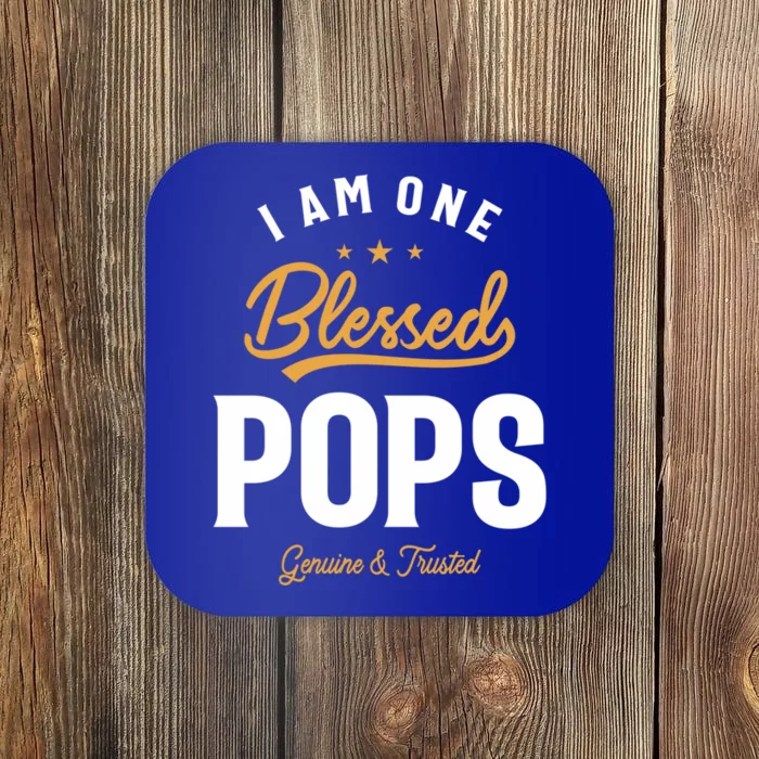 Blessed Pops A Dad Grandpas Pride Dad Grandpa Cool Gift Coaster