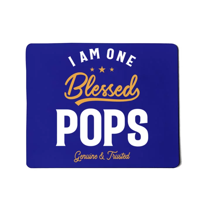 Blessed Pops A Dad Grandpas Pride Dad Grandpa Cool Gift Mousepad