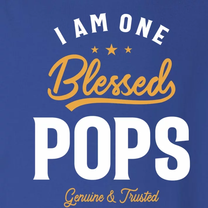 Blessed Pops A Dad Grandpas Pride Dad Grandpa Cool Gift Toddler Long Sleeve Shirt