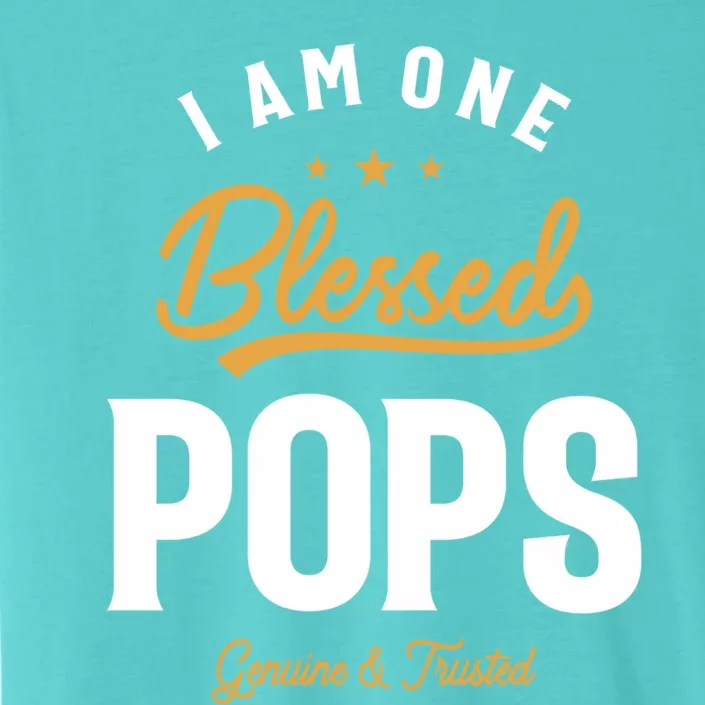 Blessed Pops A Dad Grandpas Pride Dad Grandpa Cool Gift ChromaSoft Performance T-Shirt