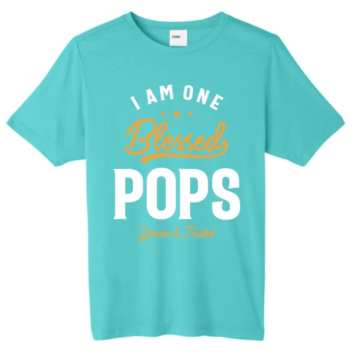 Blessed Pops A Dad Grandpas Pride Dad Grandpa Cool Gift ChromaSoft Performance T-Shirt