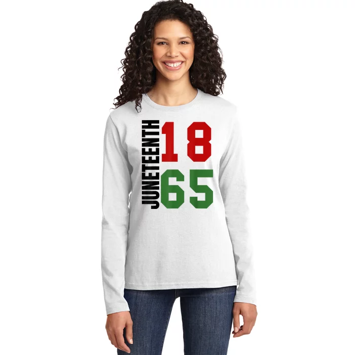 Black Proud African American For Juneteenth Ladies Long Sleeve Shirt