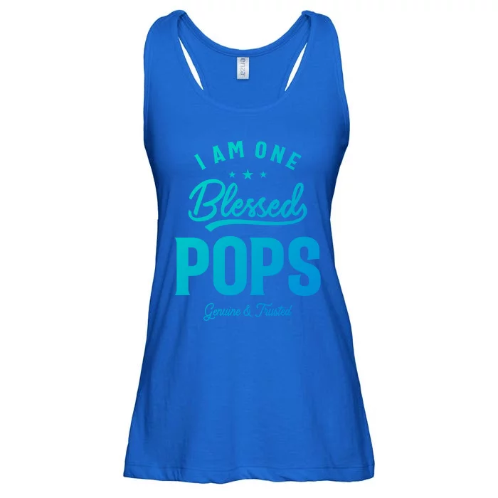 Blessed Pops A Dad Grandpas Pride Dad Grandpa Cool Gift Ladies Essential Flowy Tank