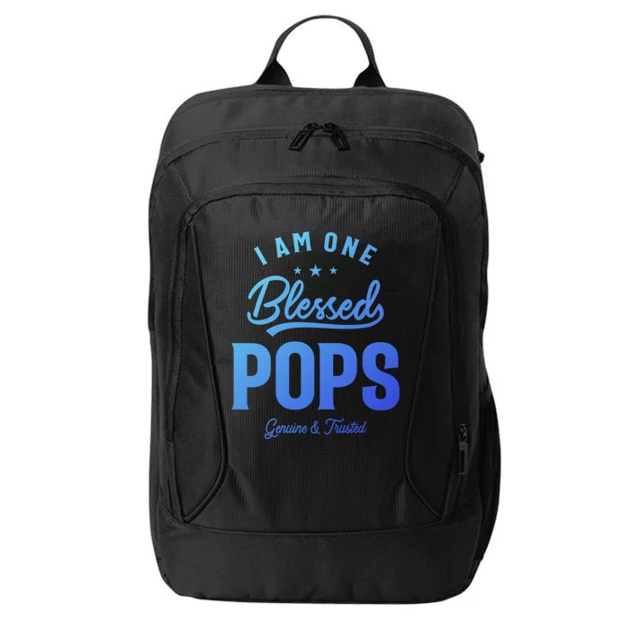 Blessed Pops A Dad Grandpas Pride Dad Grandpa Cool Gift City Backpack