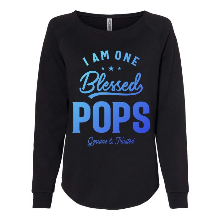 Blessed Pops A Dad Grandpas Pride Dad Grandpa Cool Gift Womens California Wash Sweatshirt