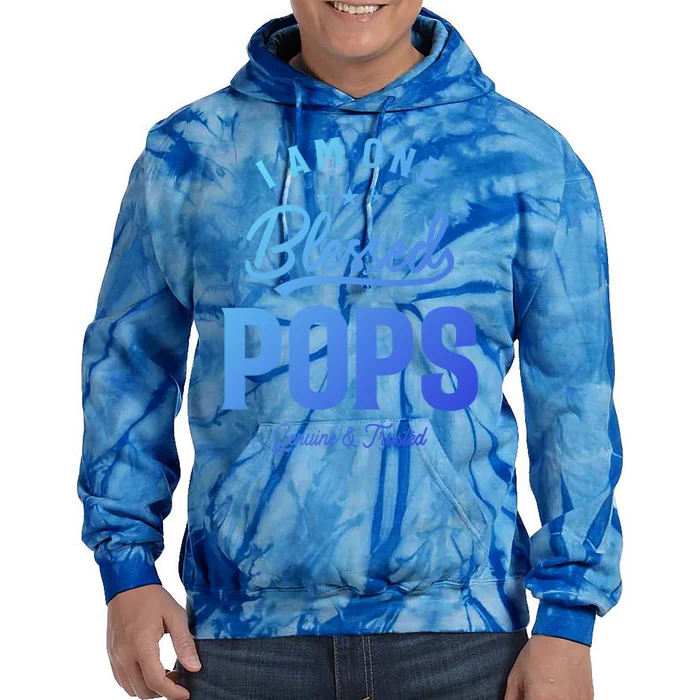 Blessed Pops A Dad Grandpas Pride Dad Grandpa Cool Gift Tie Dye Hoodie