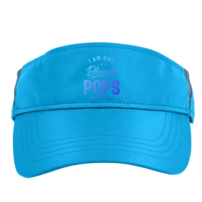 Blessed Pops A Dad Grandpas Pride Dad Grandpa Cool Gift Adult Drive Performance Visor