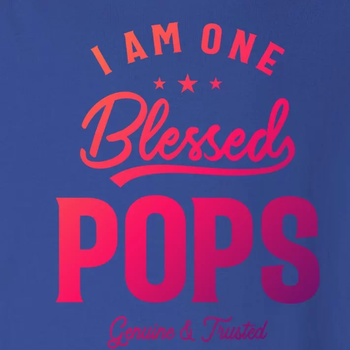 Blessed Pops A Dad Grandpas Pride Dad Grandpa Cool Gift Toddler Long Sleeve Shirt