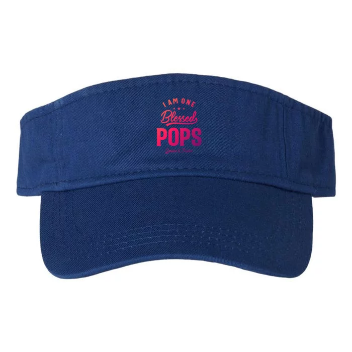 Blessed Pops A Dad Grandpas Pride Dad Grandpa Cool Gift Valucap Bio-Washed Visor