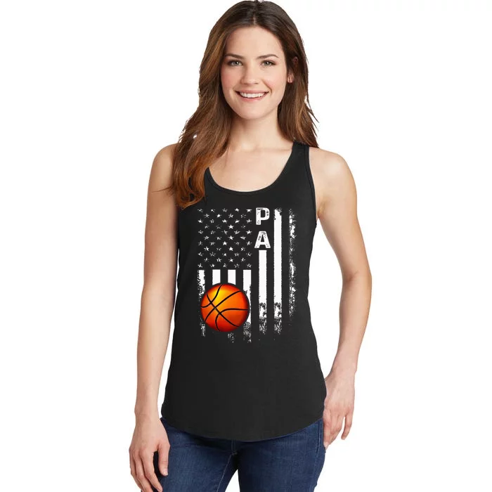 Basketball Pa American Flag Vintage Christmas Xmas Ladies Essential Tank