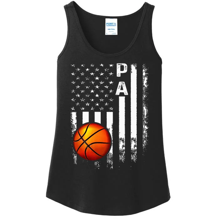 Basketball Pa American Flag Vintage Christmas Xmas Ladies Essential Tank