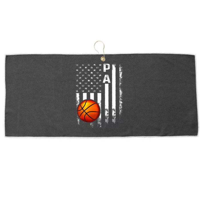 Basketball Pa American Flag Vintage Christmas Xmas Large Microfiber Waffle Golf Towel