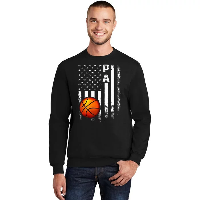 Basketball Pa American Flag Vintage Christmas Xmas Tall Sweatshirt