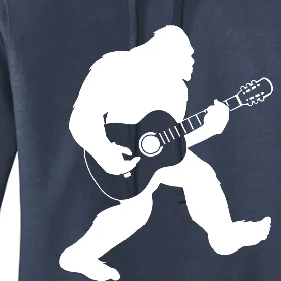 Bigfoot Playing Acoustic Guitar Women's Pullover Hoodie