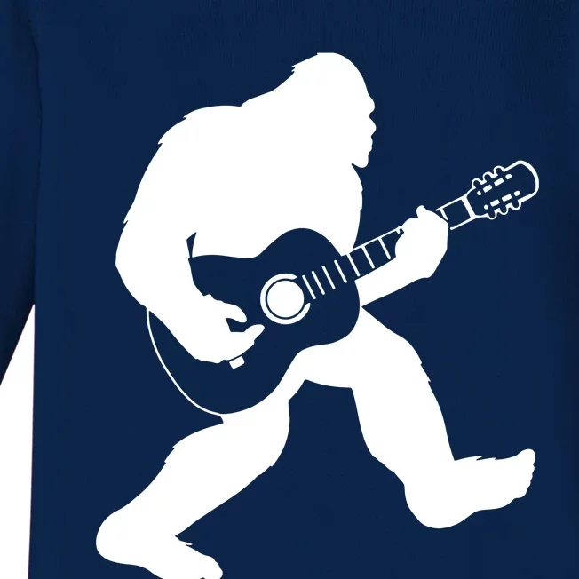 Bigfoot Playing Acoustic Guitar Baby Long Sleeve Bodysuit