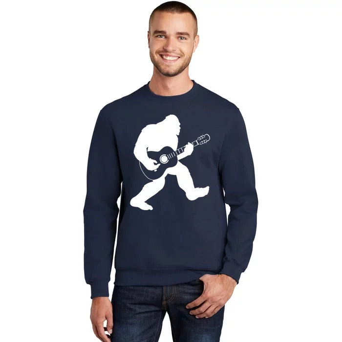 Bigfoot Playing Acoustic Guitar Tall Sweatshirt