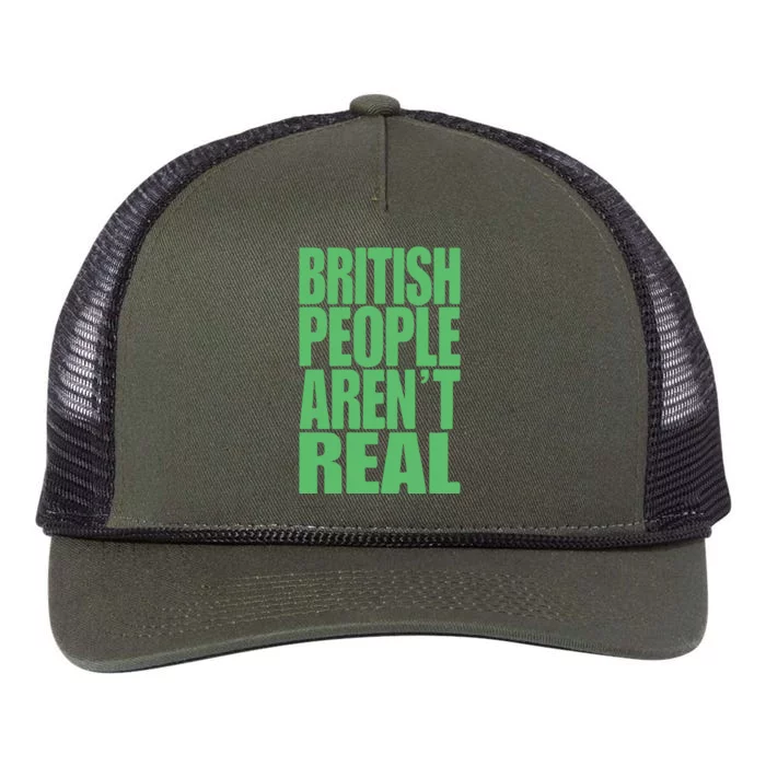 British People Arent Real Retro Rope Trucker Hat Cap