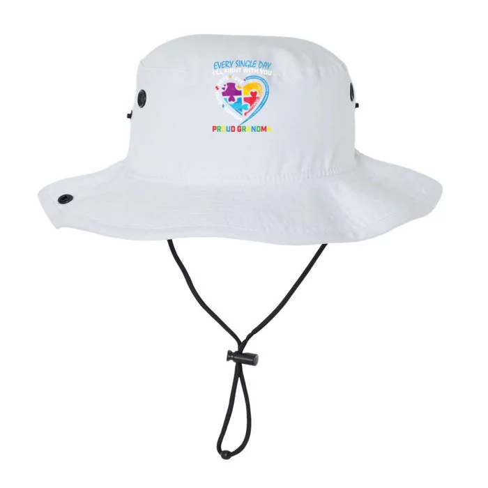 Blue Puzzle Autism Awareness Grandson Granddaughter Grandma Gift Legacy Cool Fit Booney Bucket Hat