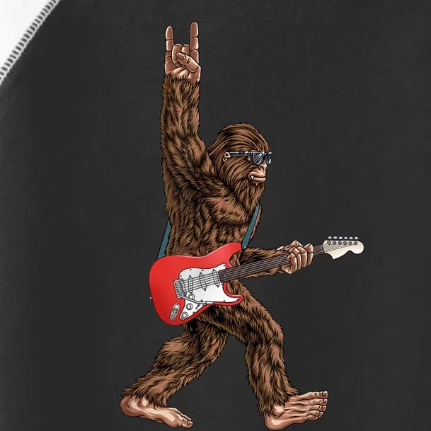 Bigfoot Playing A Electric Guitar Rock On Sasquatch Big Foot Toddler Fine Jersey T-Shirt