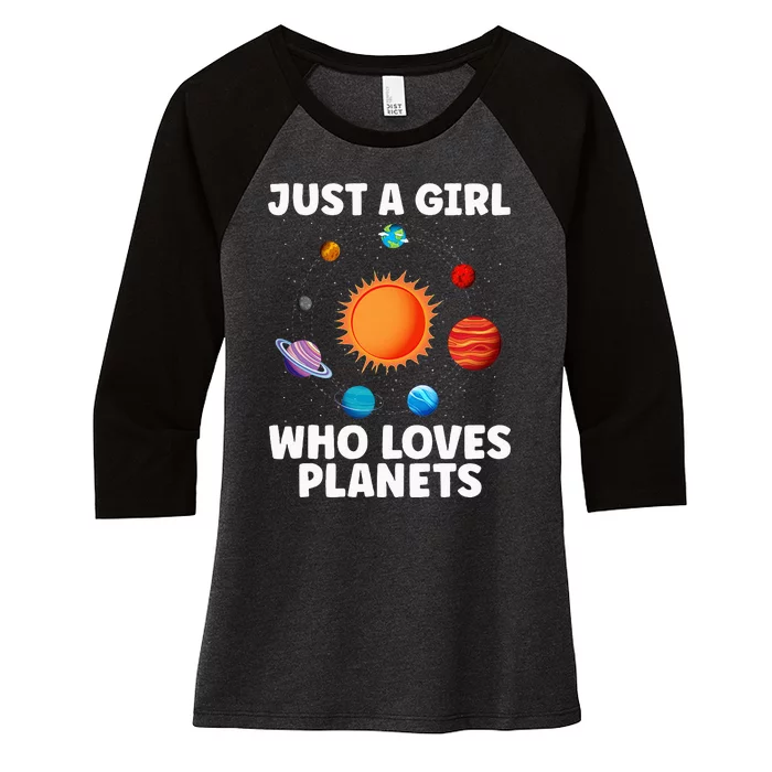 Best Planet Art Solar System Science Outer Space Women's Tri-Blend 3/4-Sleeve Raglan Shirt