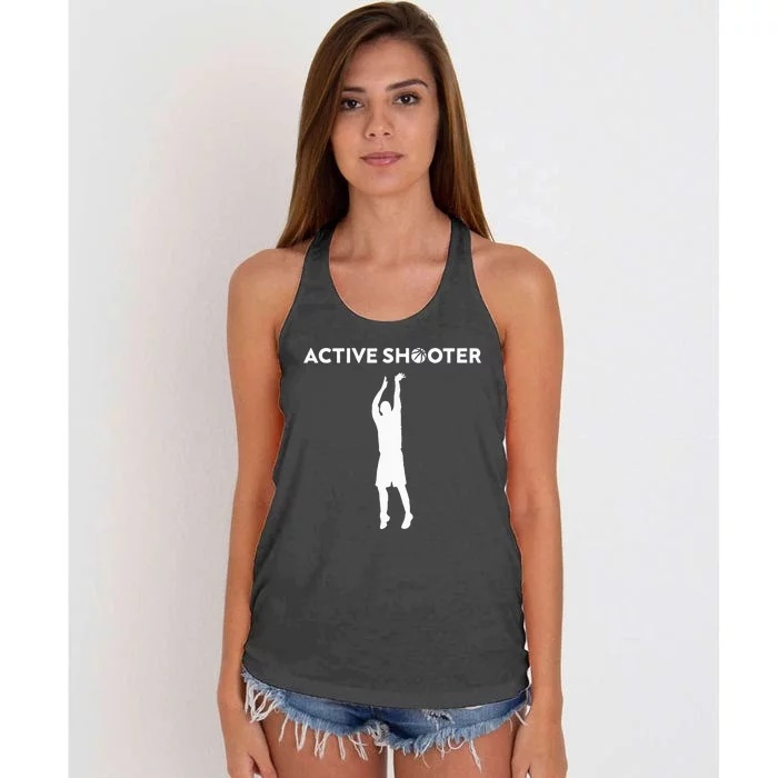 Basketball Player Active Shooter Basketball Lovers Men Women Women's Knotted Racerback Tank