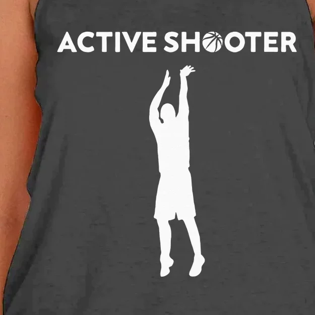 Basketball Player Active Shooter Basketball Lovers Men Women Women's Knotted Racerback Tank