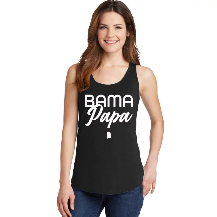 Bama Papa Alabama Dad Grandpa Ladies Essential Tank