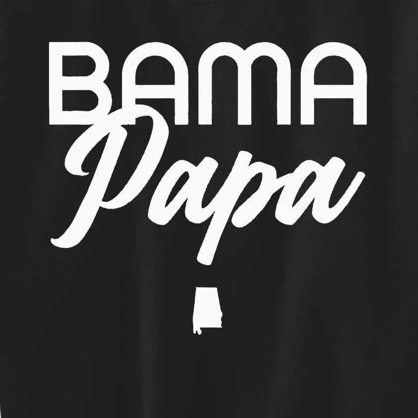 Bama Papa Alabama Dad Grandpa Kids Sweatshirt