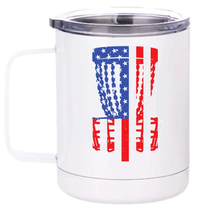 Best Pop By Par American Flag Golf Patriotic Golfer Front & Back 12oz Stainless Steel Tumbler Cup