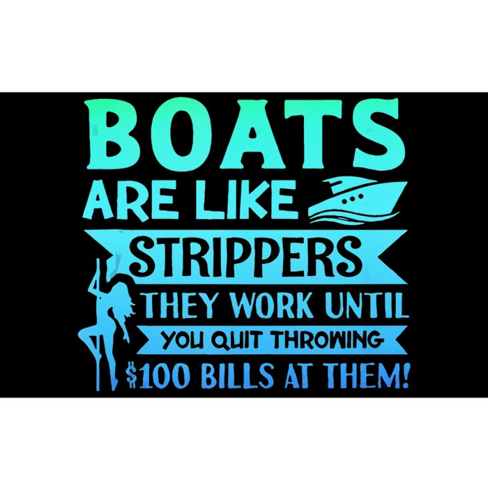 Boats Pun Boats Are Like Strippers Boat Owner Bumper Sticker