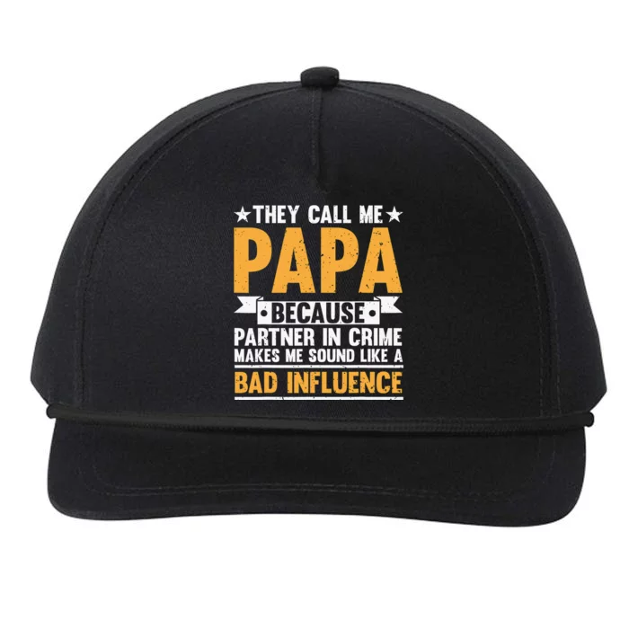 Best Papa By Par Father's Day Golf Gift Grandpa Snapback Five-Panel Rope Hat