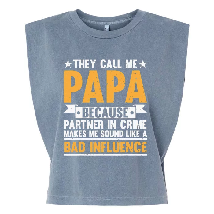 Best Papa By Par Father's Day Golf Gift Grandpa Garment-Dyed Women's Muscle Tee