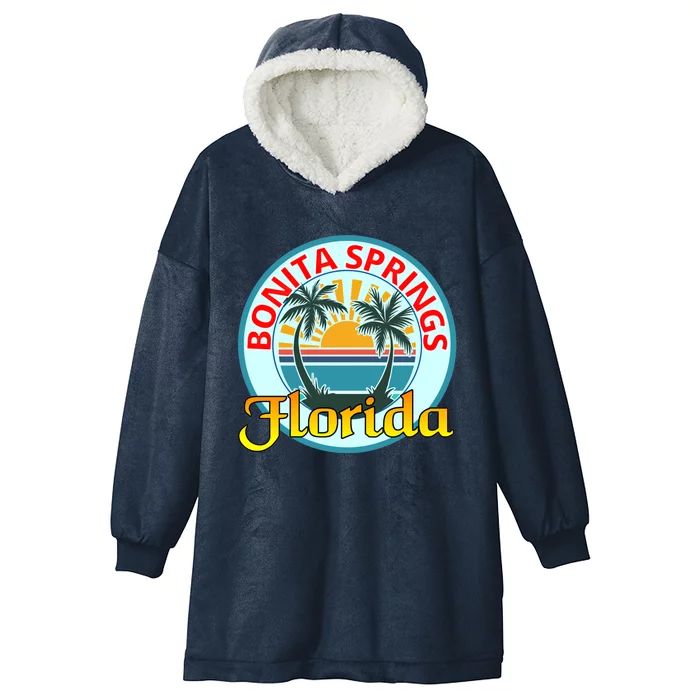 Beach Please Bonita Springs Florida Beach Spring Break Gift Hooded Wearable Blanket