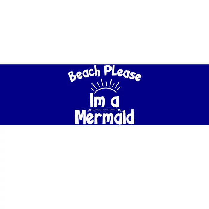 Beach Please Beach Summer Palm Trees Mermaid Funny Gift Bumper Sticker