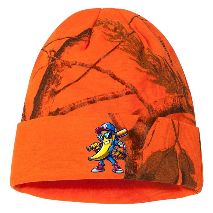 Banana Playing Baseball Fruit Lover Baseball Kati - 12in Camo Beanie