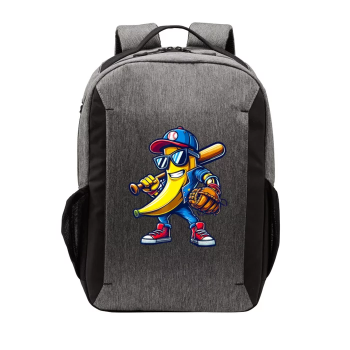 Banana Playing Baseball Fruit Lover Baseball Vector Backpack