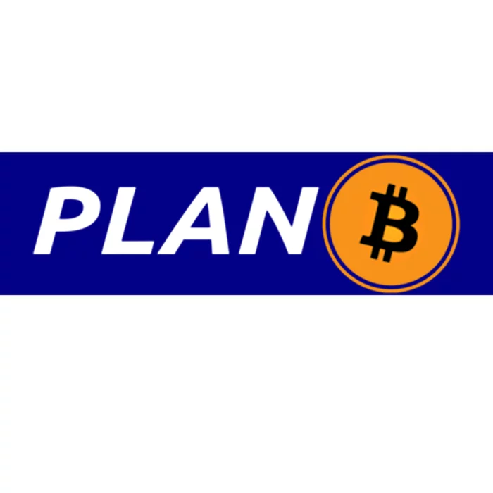 Bitcoin Plan B Logo Hodl Crypto Moon Symbol Freedom Great Gift Bumper Sticker