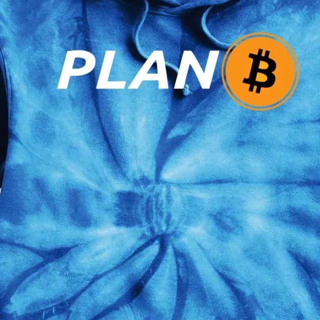 Bitcoin Plan B Logo Hodl Crypto Moon Symbol Freedom Great Gift Tie Dye Hoodie