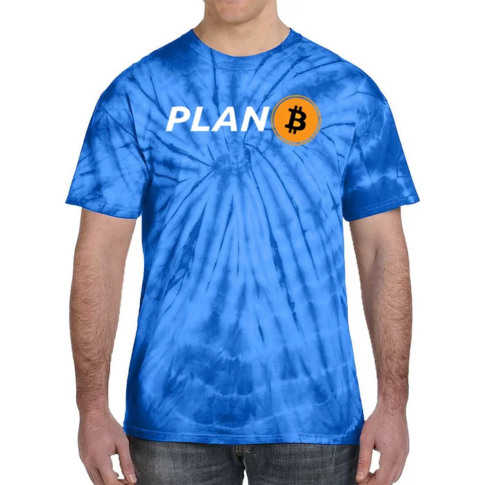 Bitcoin Plan B Logo Hodl Crypto Moon Symbol Freedom Great Gift Tie-Dye T-Shirt