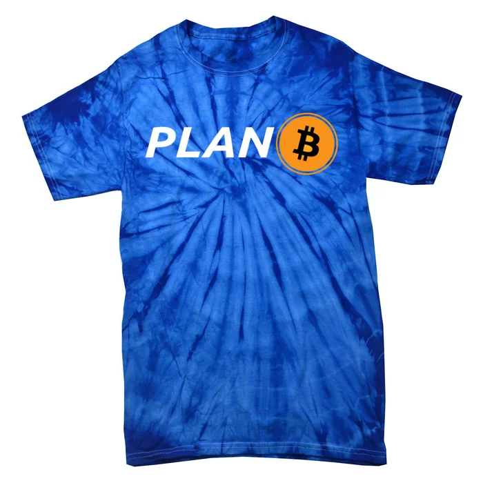 Bitcoin Plan B Logo Hodl Crypto Moon Symbol Freedom Great Gift Tie-Dye T-Shirt