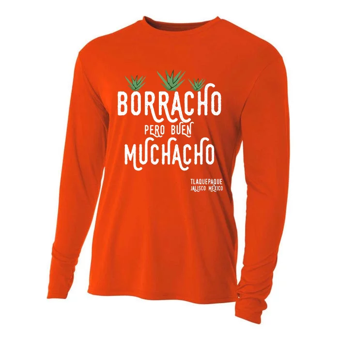 Borracho Pero Buen Muchacho Mexico Saying Cooling Performance Long Sleeve Crew